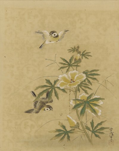 Birds and flowers, Edo period by Kano Tsunenobu